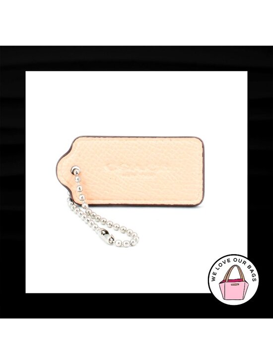 Coach Accessories - 2" COACH NEW YORK Buff Beechwood Pebbled Leather Fob Bag Charm Keychain Hang Tag